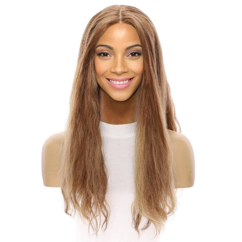 26" Ponytail Silk Top Wig Light Brown Babylight Wavy