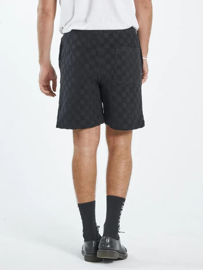 Aalto Tonal Check Baggie Volley - Black