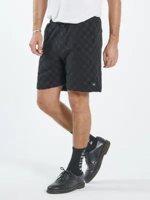 Aalto Tonal Check Baggie Volley - Black