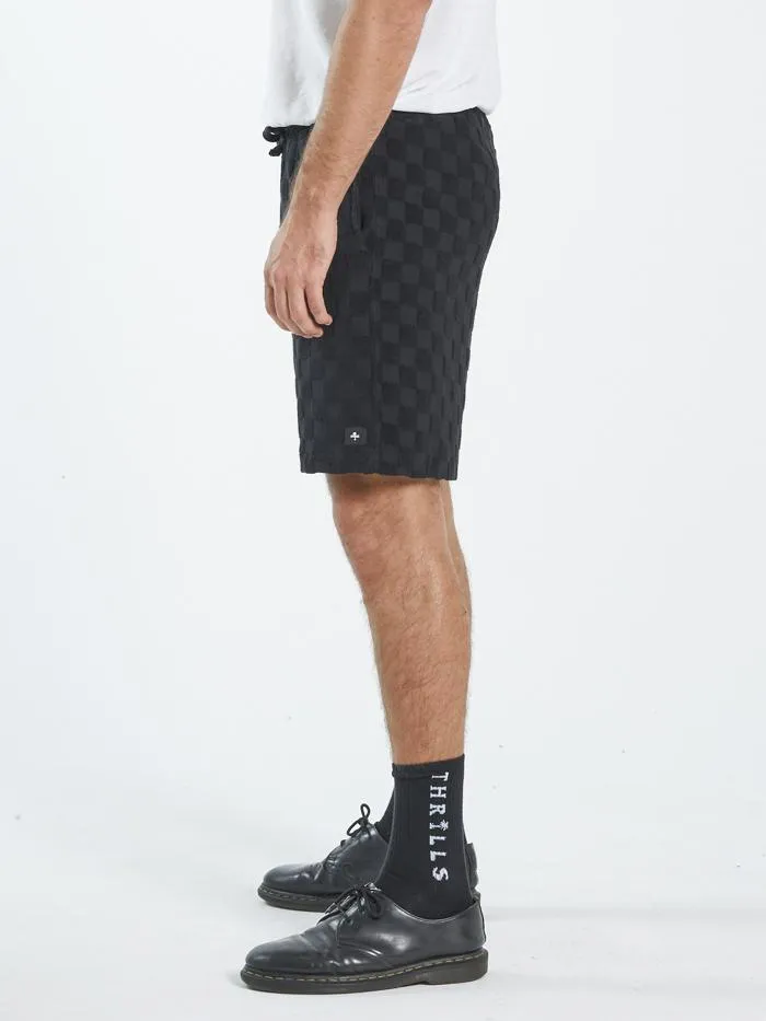 Aalto Tonal Check Baggie Volley - Black