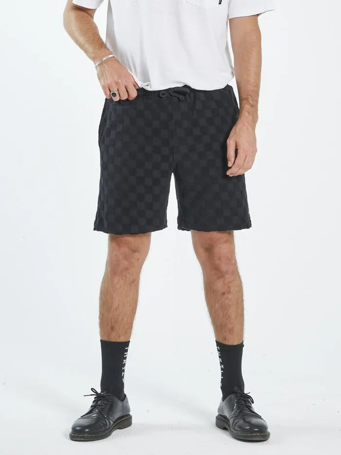 Aalto Tonal Check Baggie Volley - Black