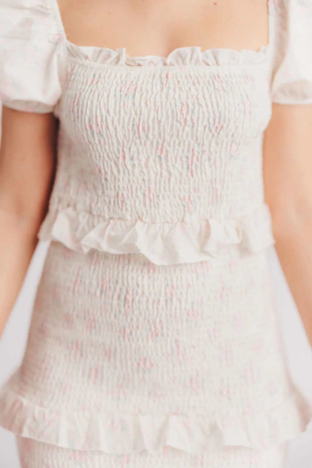 Ada Smocked Dress in Pink Floral - Bump Friendly & Inclusive Sizing (S-3XL) - Restocking End of April