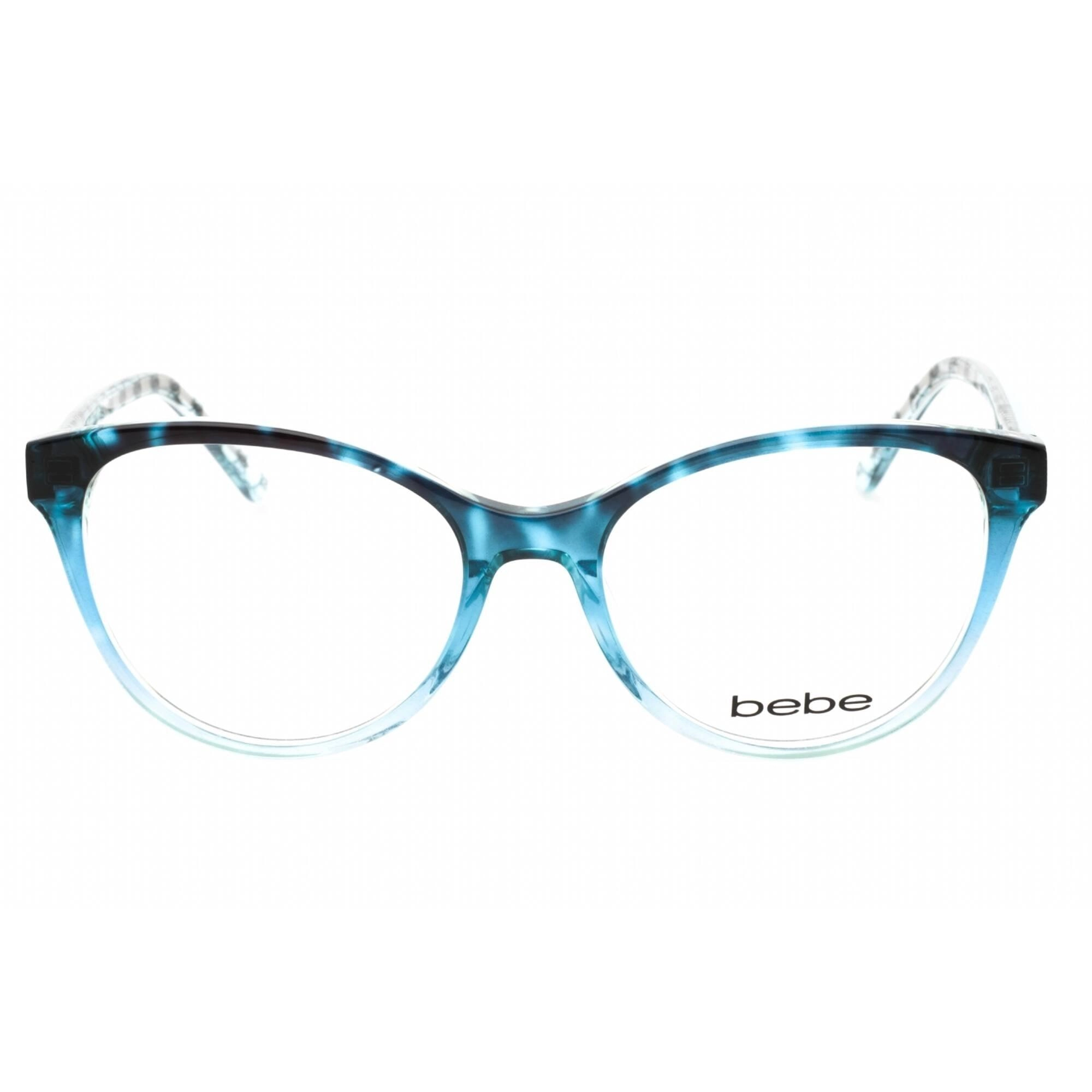 Bebe Women's Eyeglasses - Blue Gradient Zylonite Full Rim Round Frame | BB5195 424