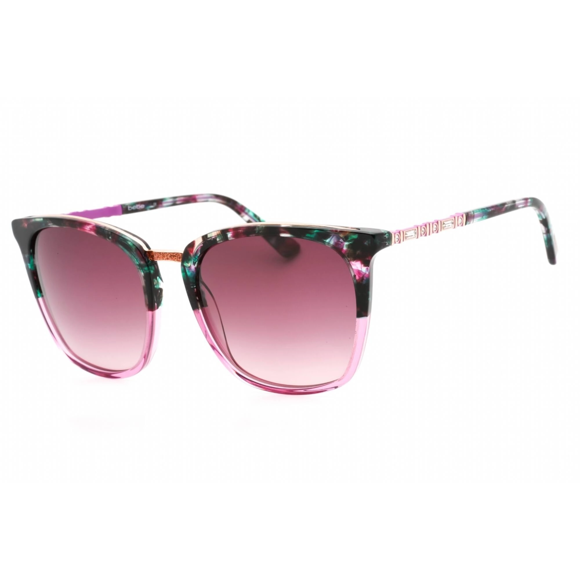 Bebe Women's Sunglasses - Fuchsia Gradient Full Rim Rectangular Frame | BB7232 500