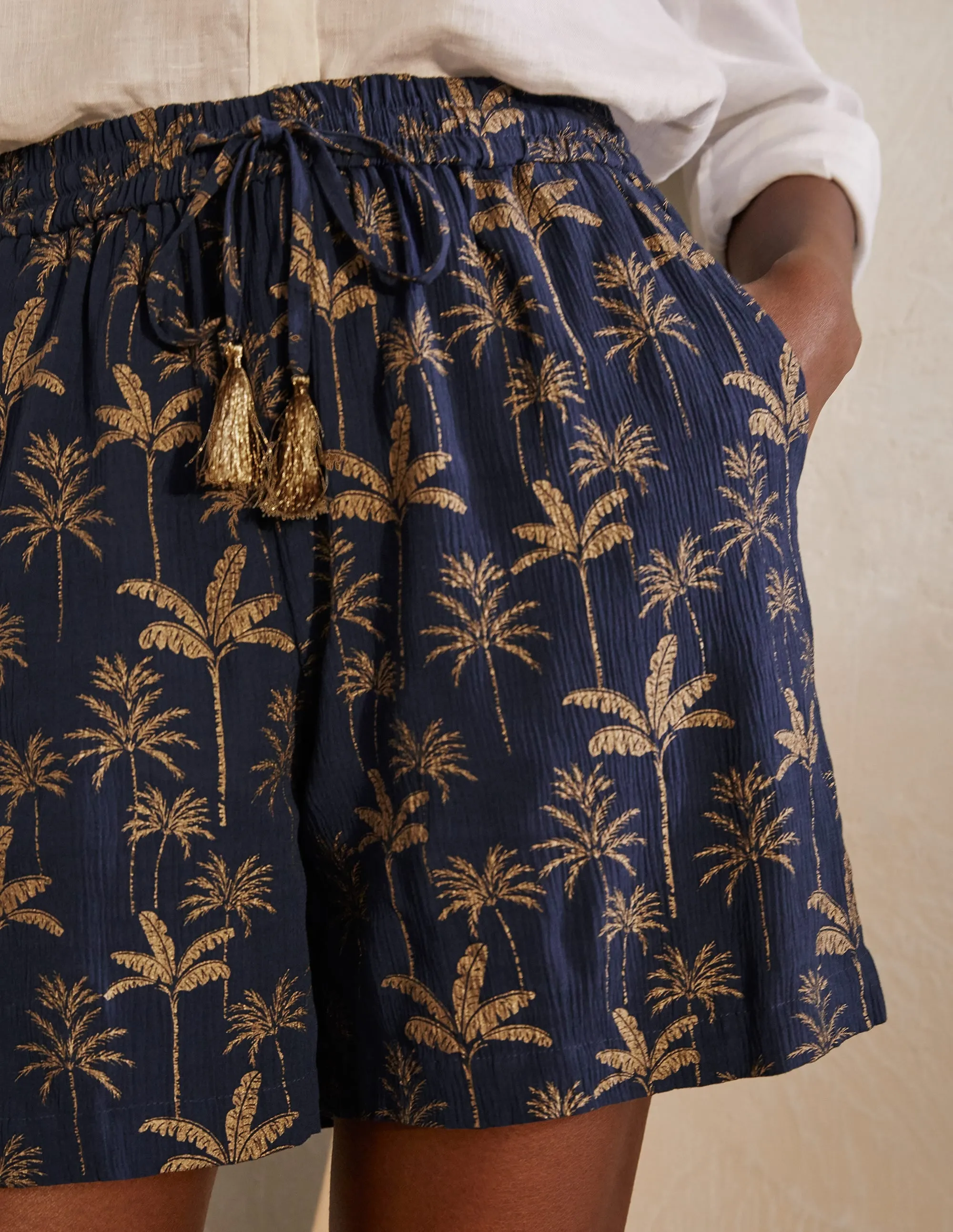Bembridge Shorts-French Navy. Rainforest