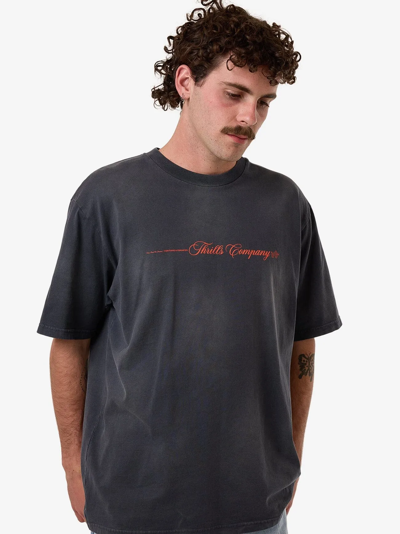 Blends Oversize Fit Tee - India Ink Fade