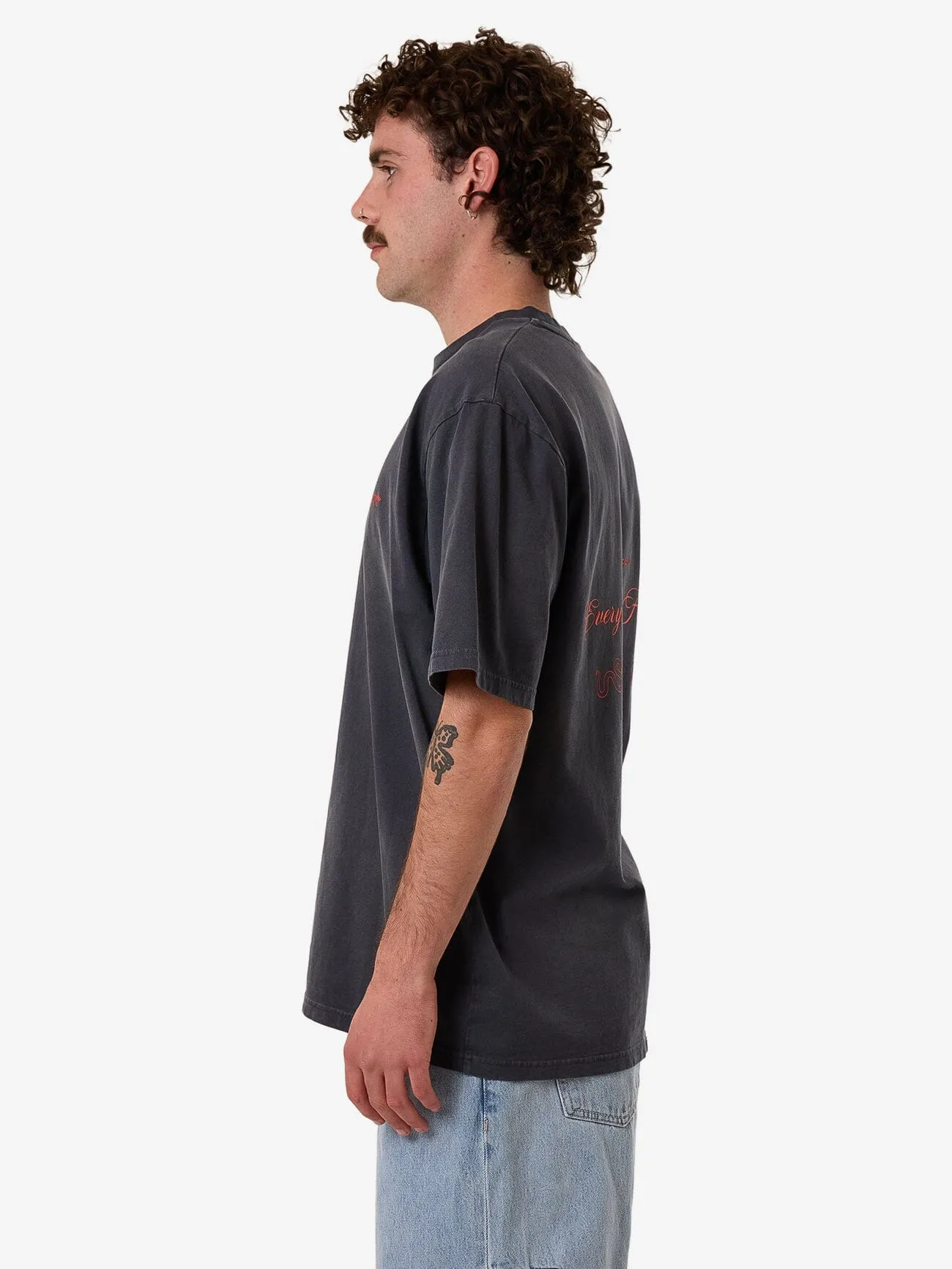 Blends Oversize Fit Tee - India Ink Fade