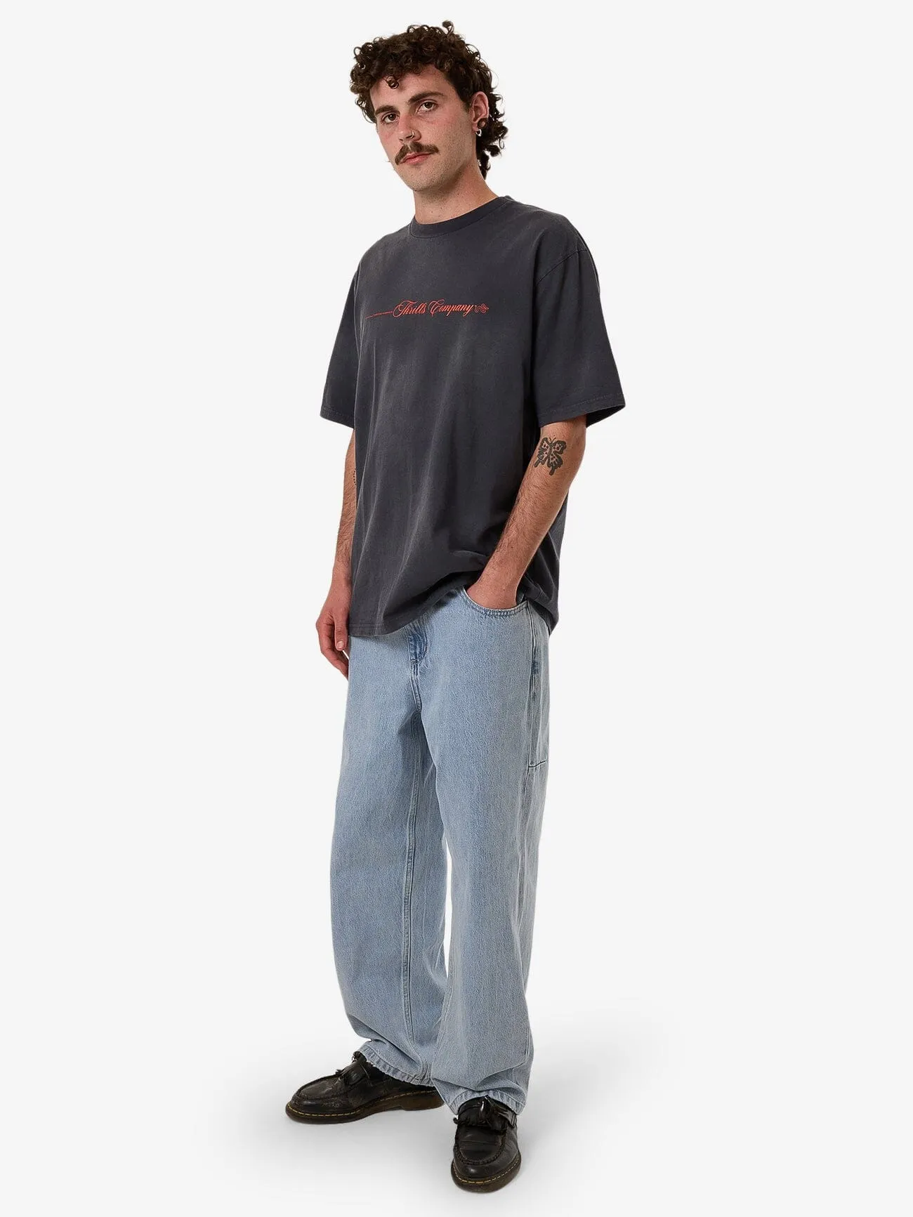 Blends Oversize Fit Tee - India Ink Fade