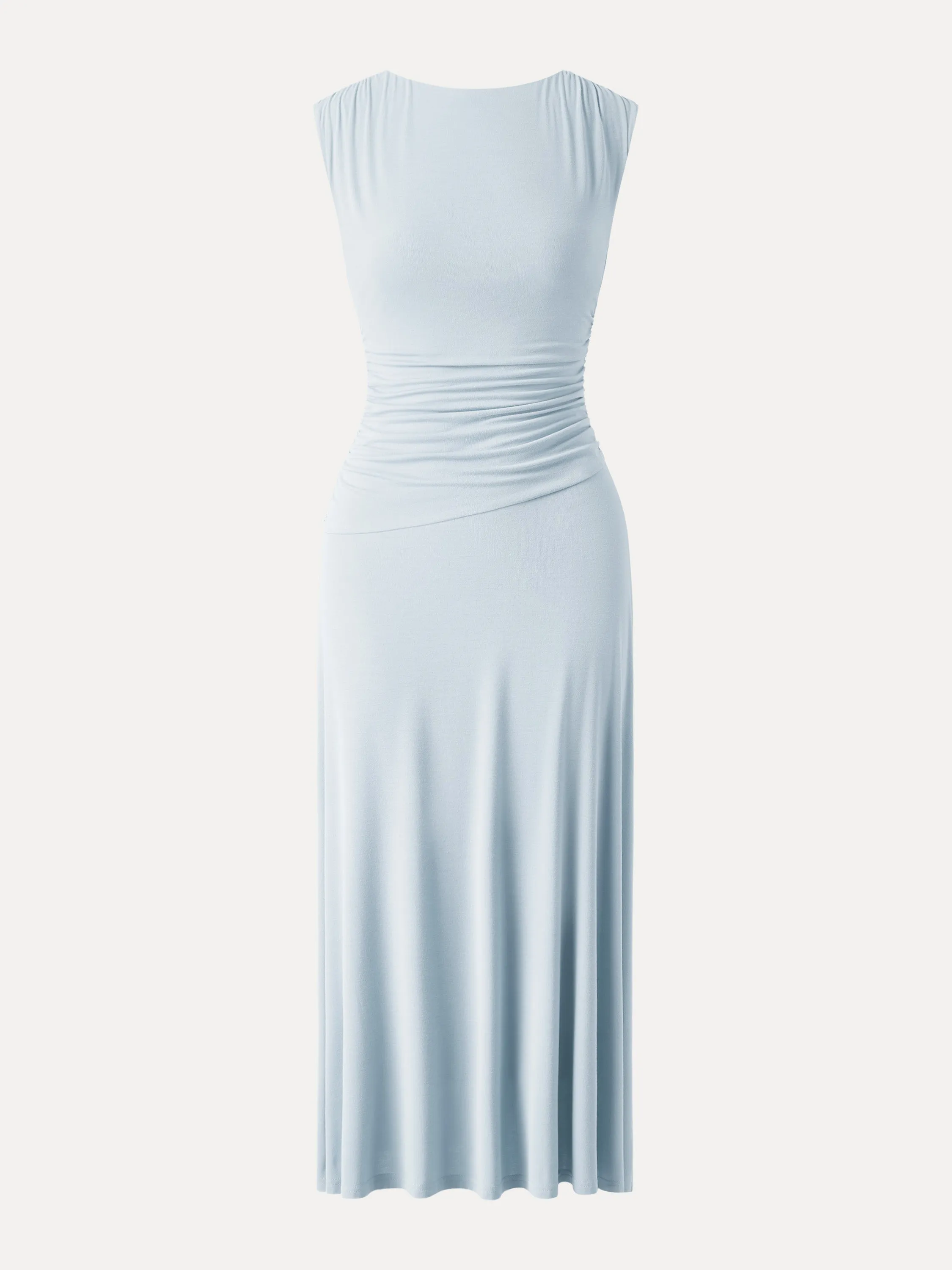 Breezy Cooling Side Ruched Maxi Dress