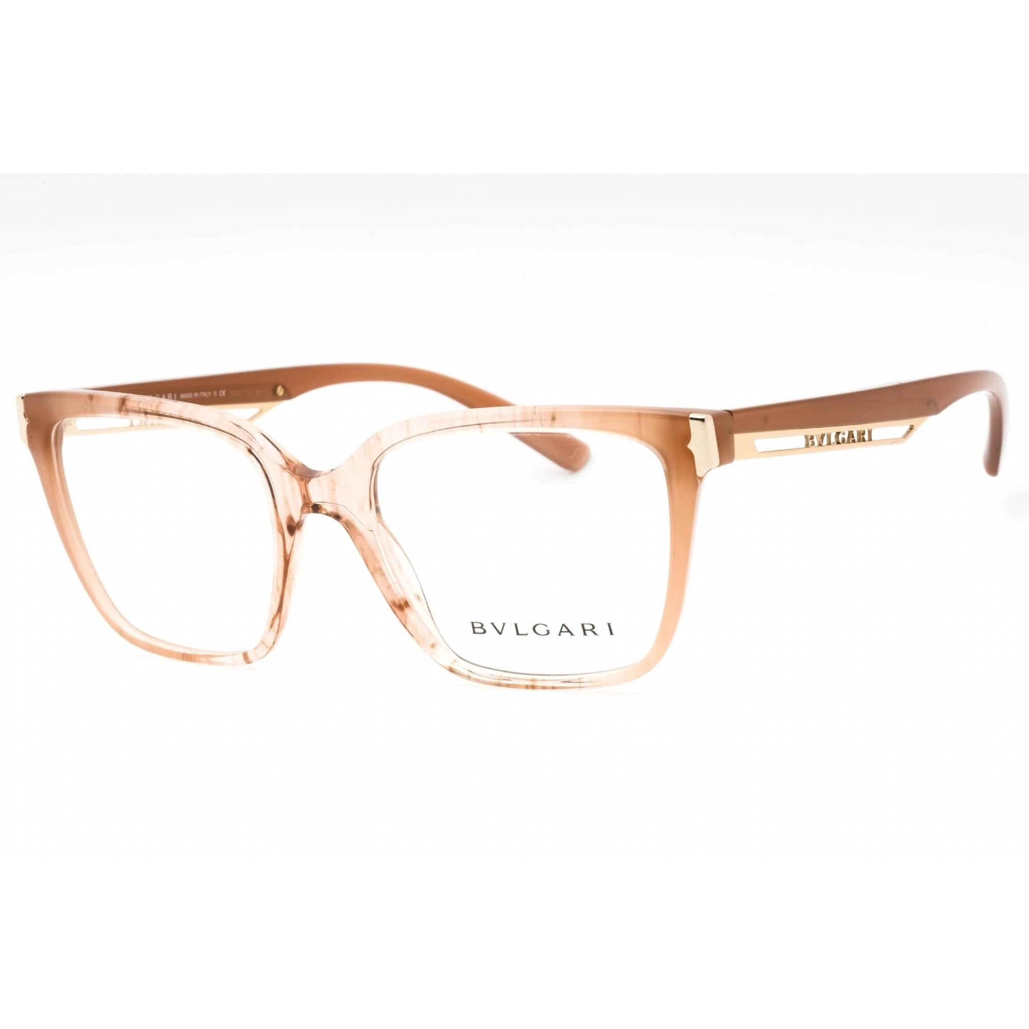 Bvlgari Women's Eyeglasses - Opal Pink Striped Gradient Cat Eye Frame | 0BV4208 5510