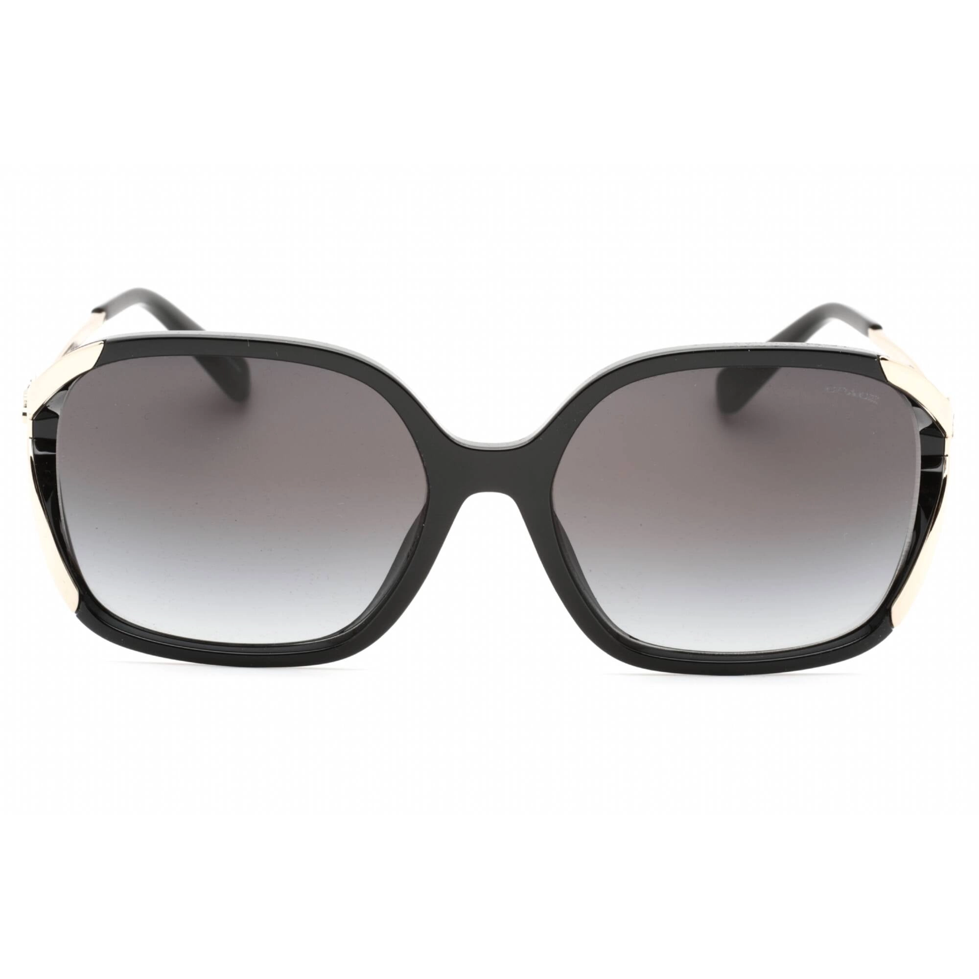 Coach Women's Sunglasses - Black Square Frame Grey Gradient Lens | 0HC8280U 50028G