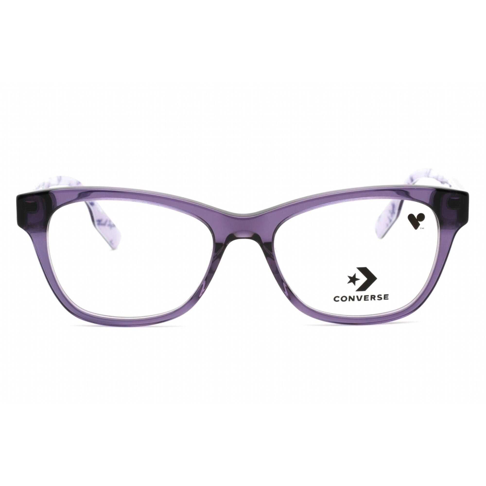 Converse Women's Eyeglasses - Full Rim Crystal Court Purple Plastic Frame | CV5003 501