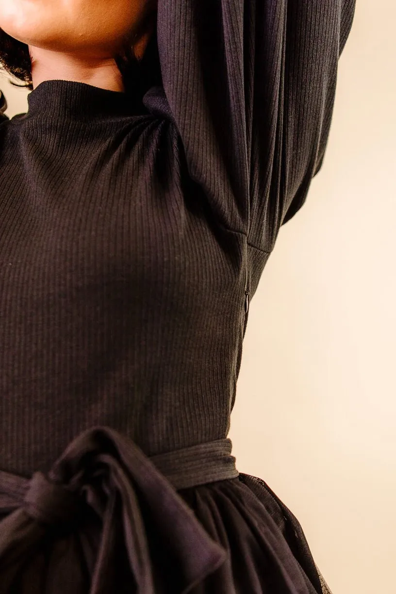 Cosette Midi Dress in Black - FINAL SALE