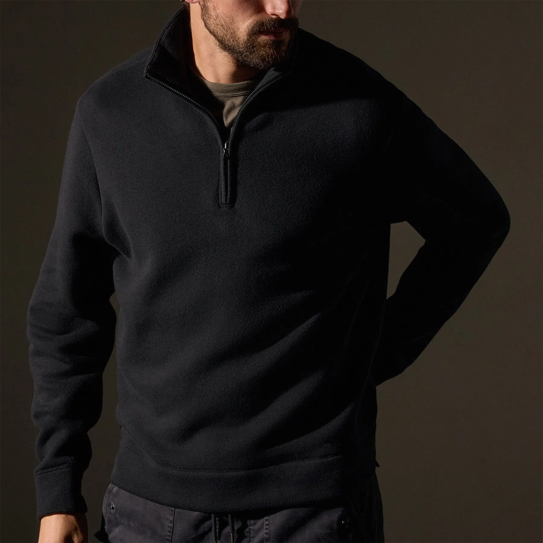 Cozy Half Zip - Black