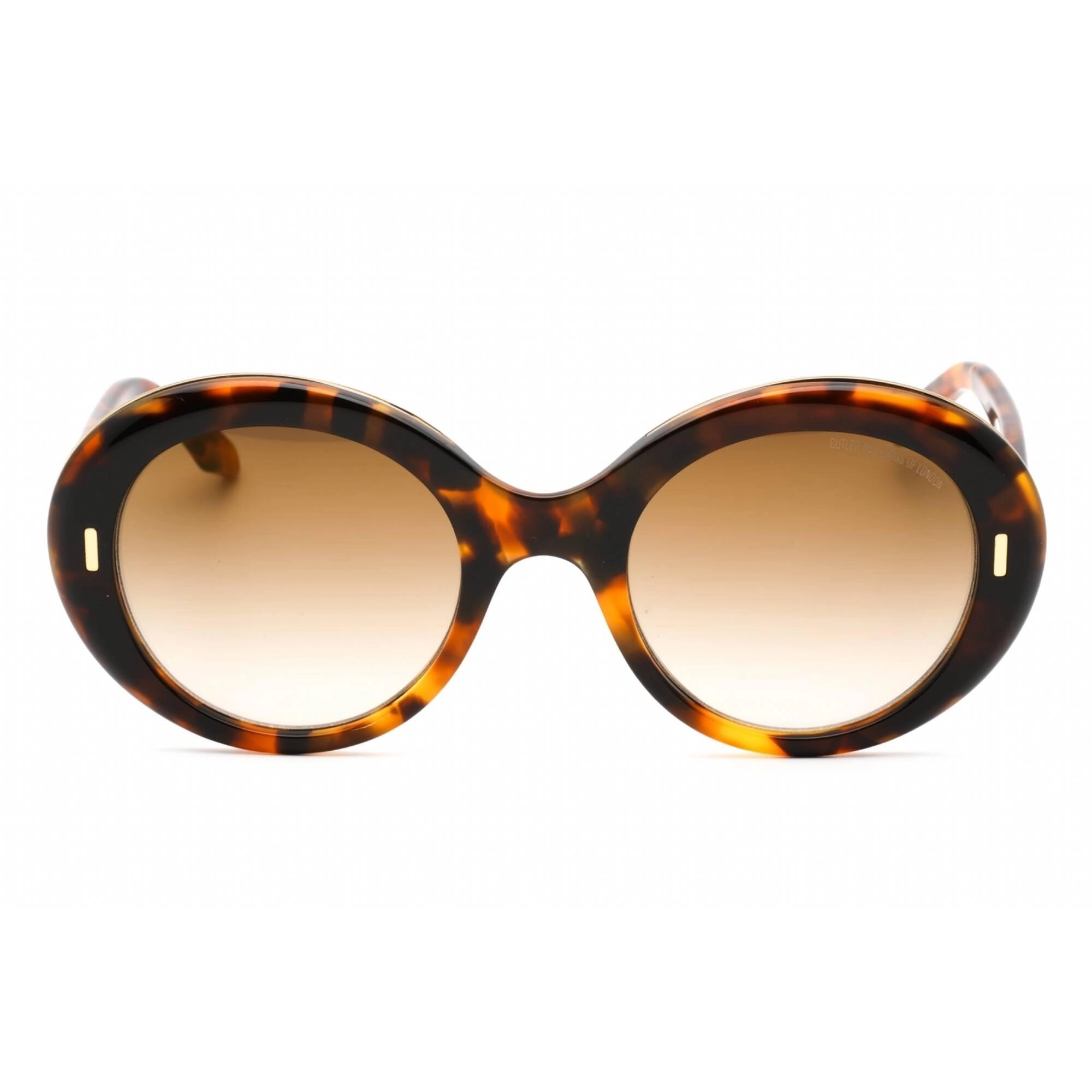 Cutler and Gross Women's Sunglasses - Yellow/Tortoiseshell Oval Frame | CG1327S 002