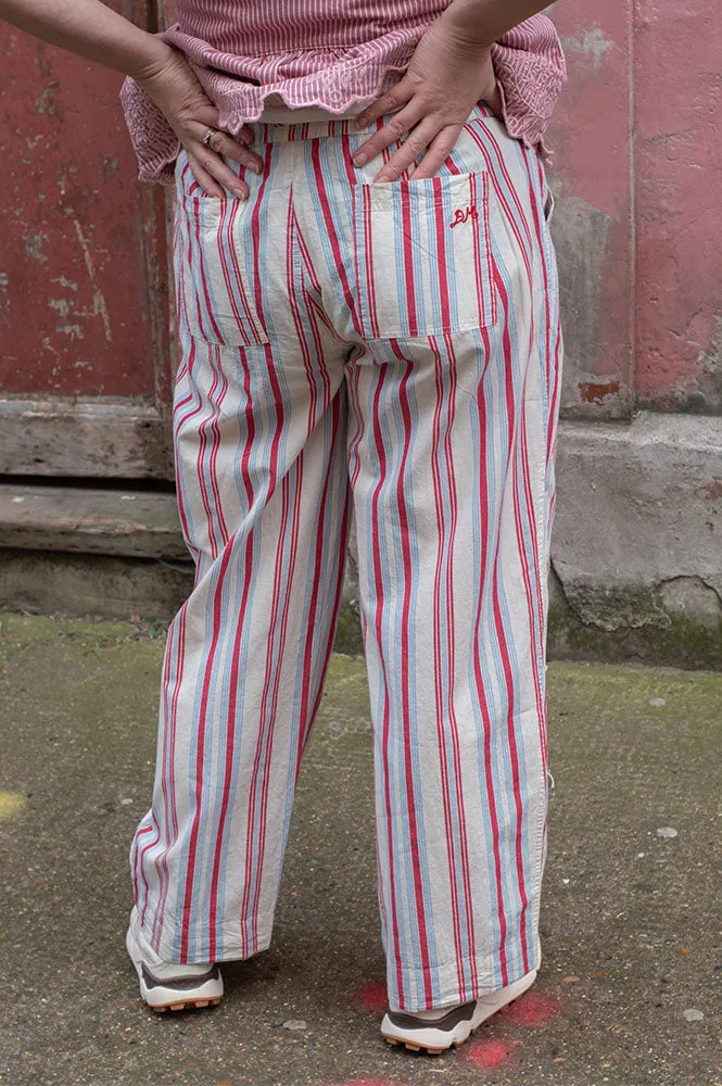 Damson Madder Butter Cherry Stripe Trouser