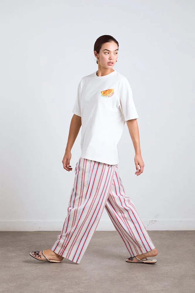Damson Madder Butter Cherry Stripe Trouser