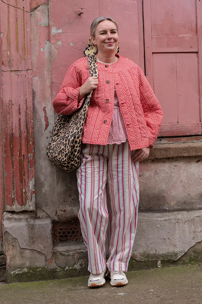 Damson Madder Butter Cherry Stripe Trouser