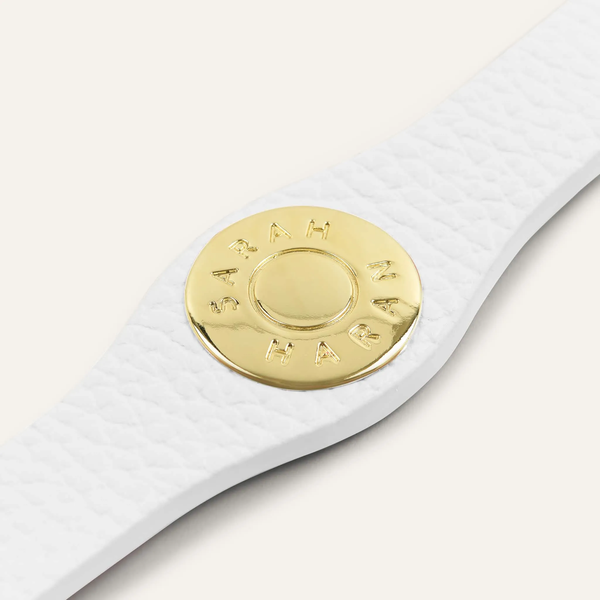 Deco Logo Mini | White with Gold hardware