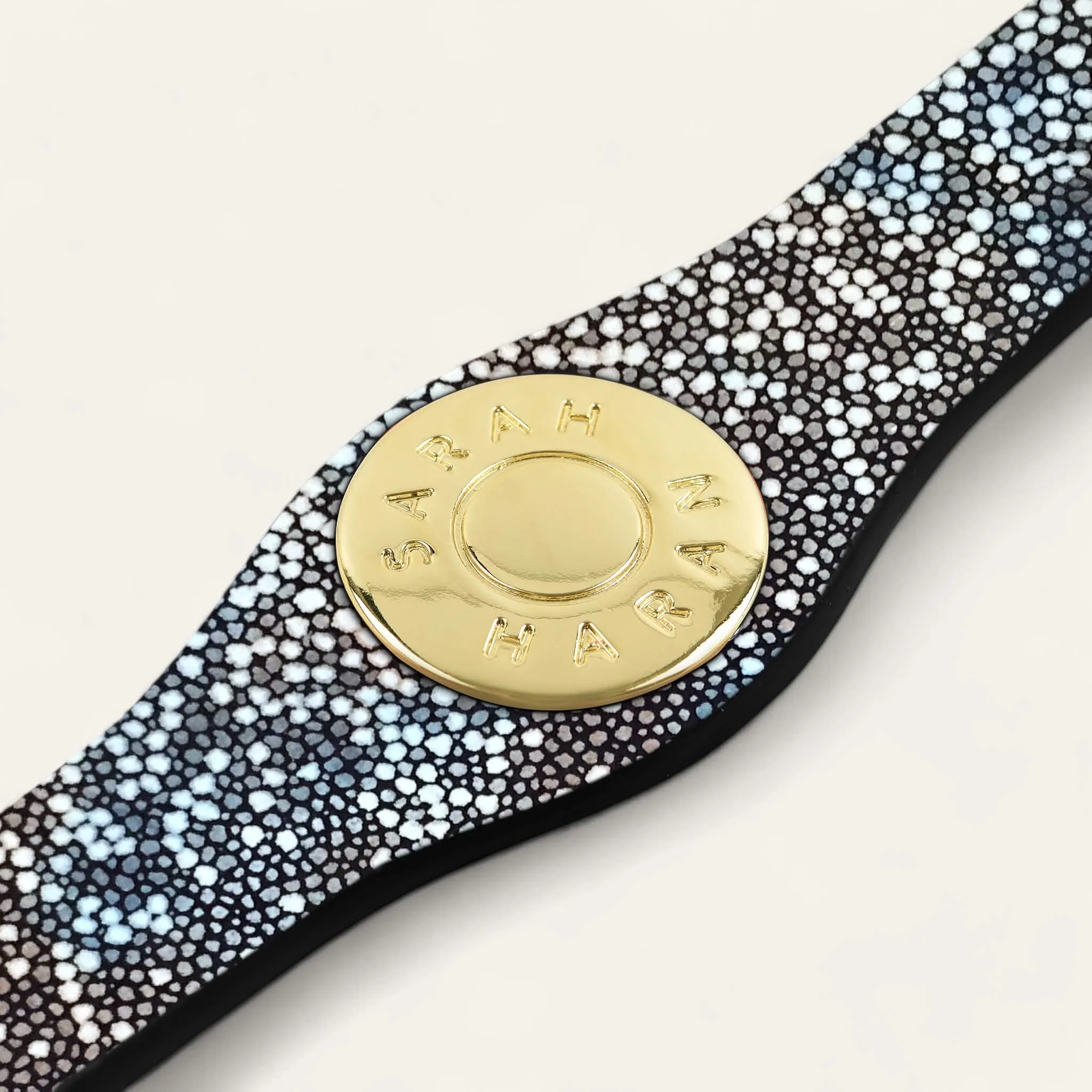 Deco Logo | Multi Colour Shagreen with Gold hardware