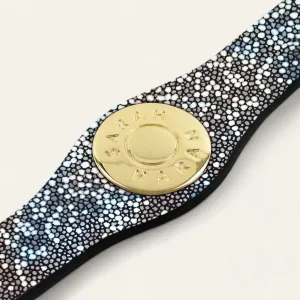 Deco Logo | Multi Colour Shagreen with Gold hardware