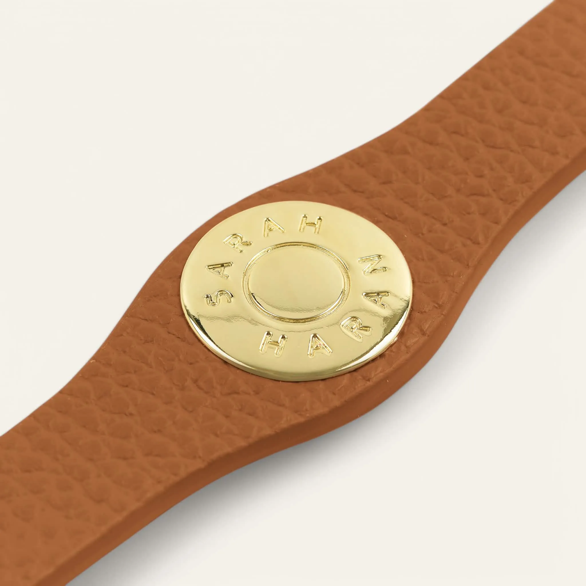 Deco Logo | Tan with Gold hardware