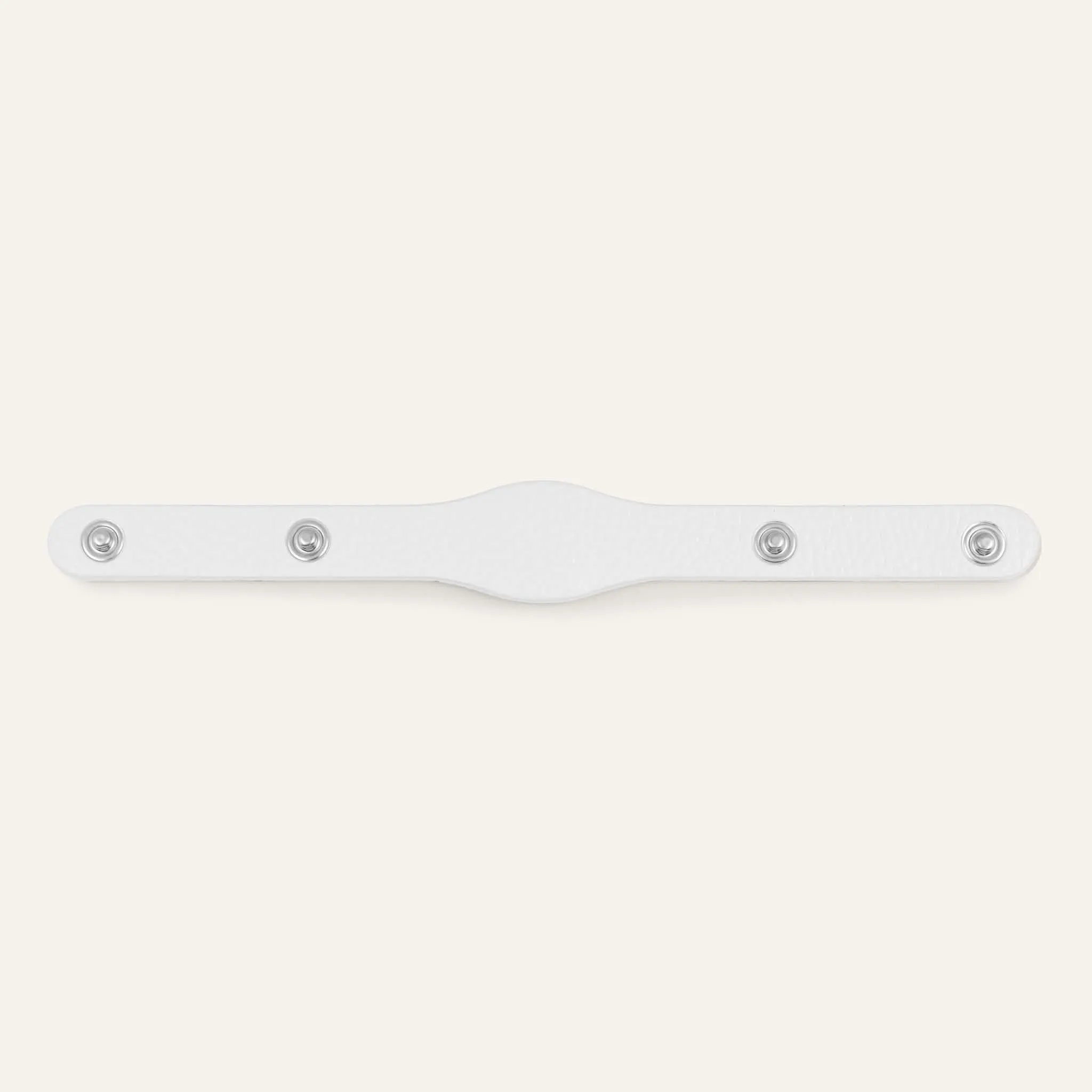 Deco Logo | White with Silver hardware