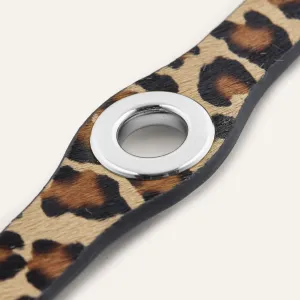 Deco Mini | Leopard with Silver hardware