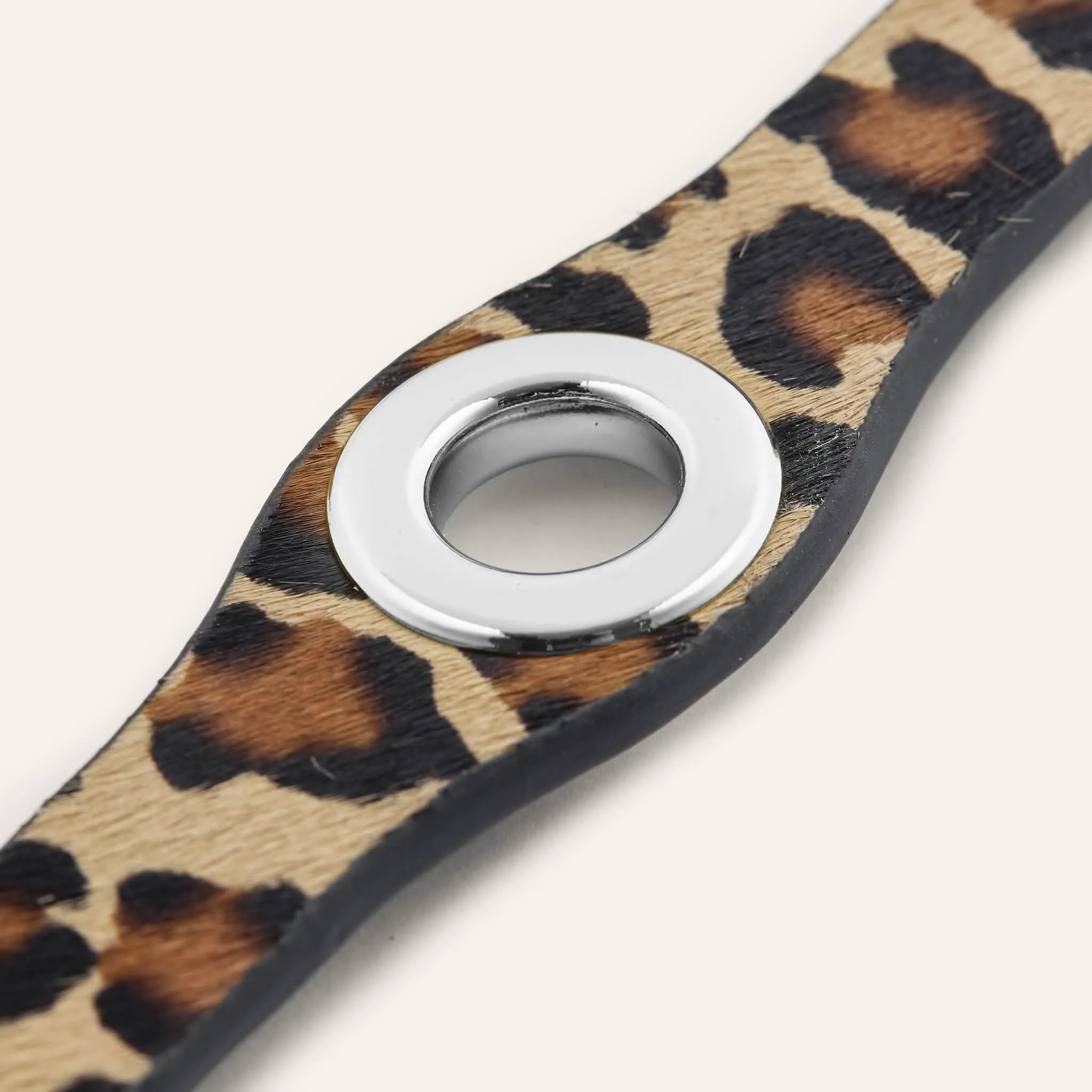 Deco Mini | Leopard with Silver hardware