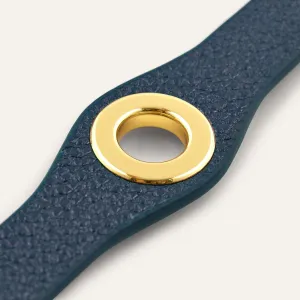 Deco Mini | Metallic Navy with Gold hardware