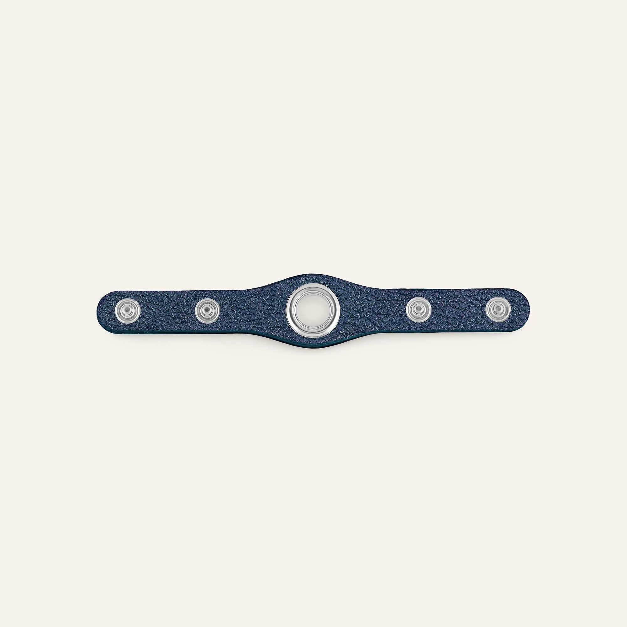 Deco Mini | Metallic Navy with Silver hardware