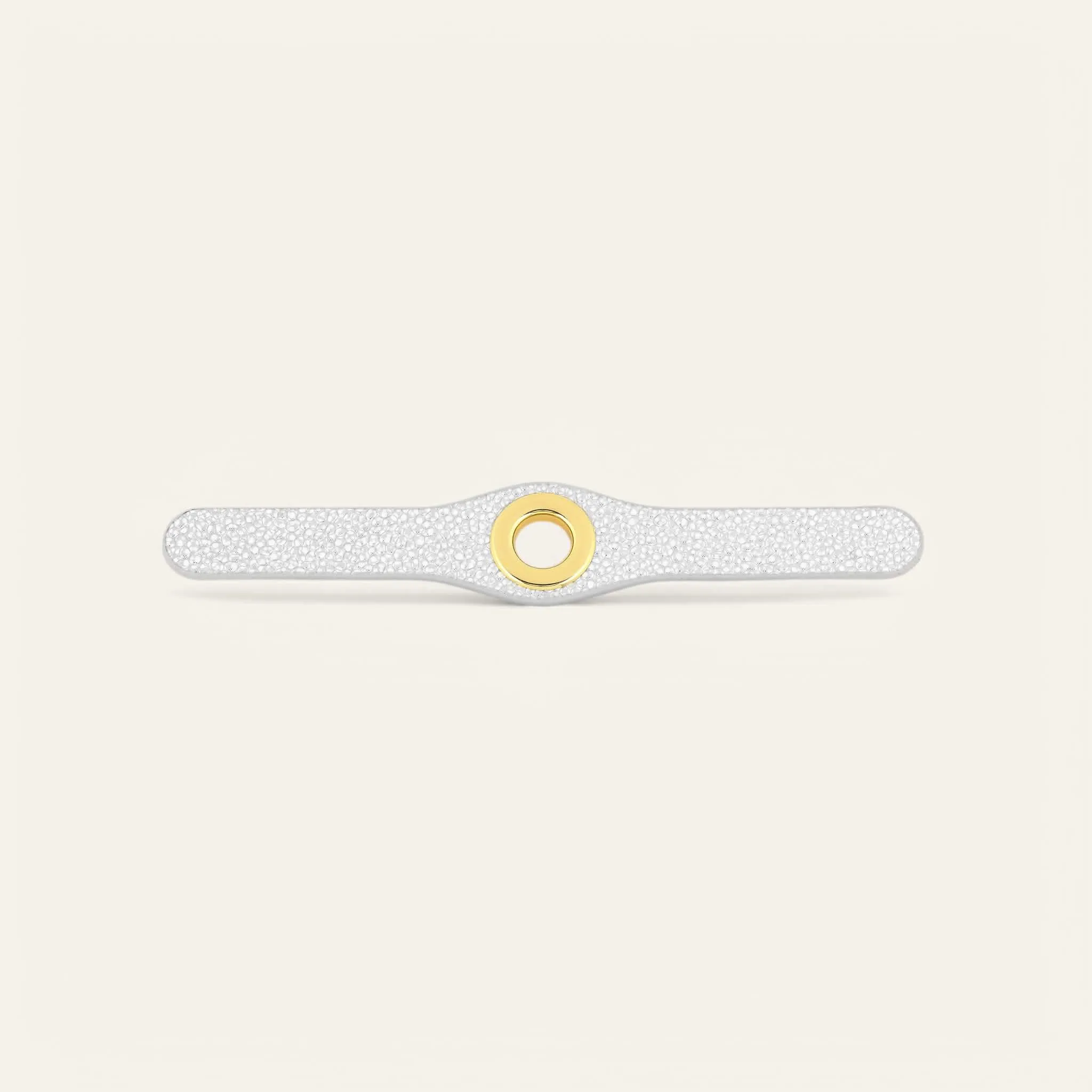 Deco Mini | White Iced Shimmer with Gold hardware