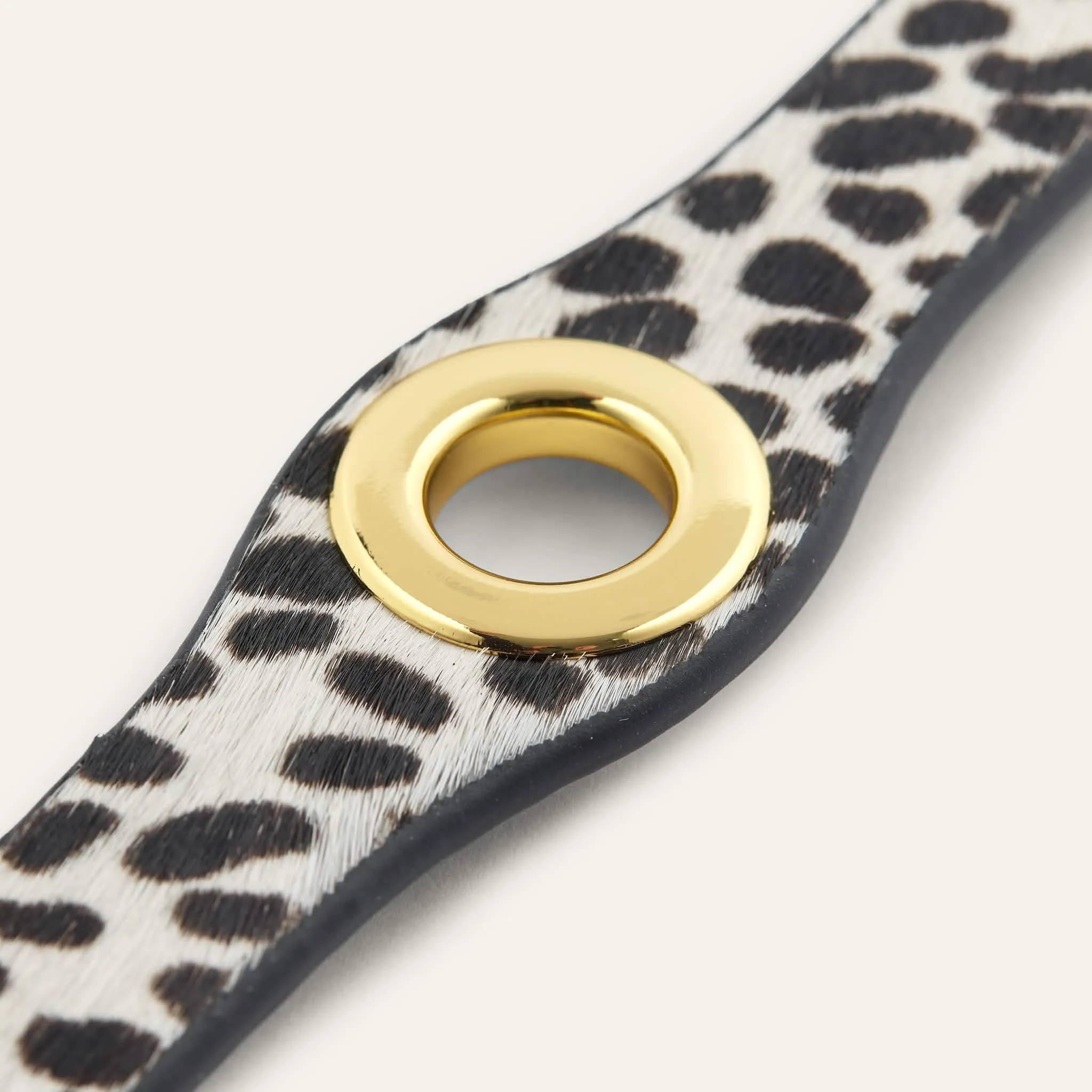 Deco Popper | Dalmatian Spot with Gold hardware