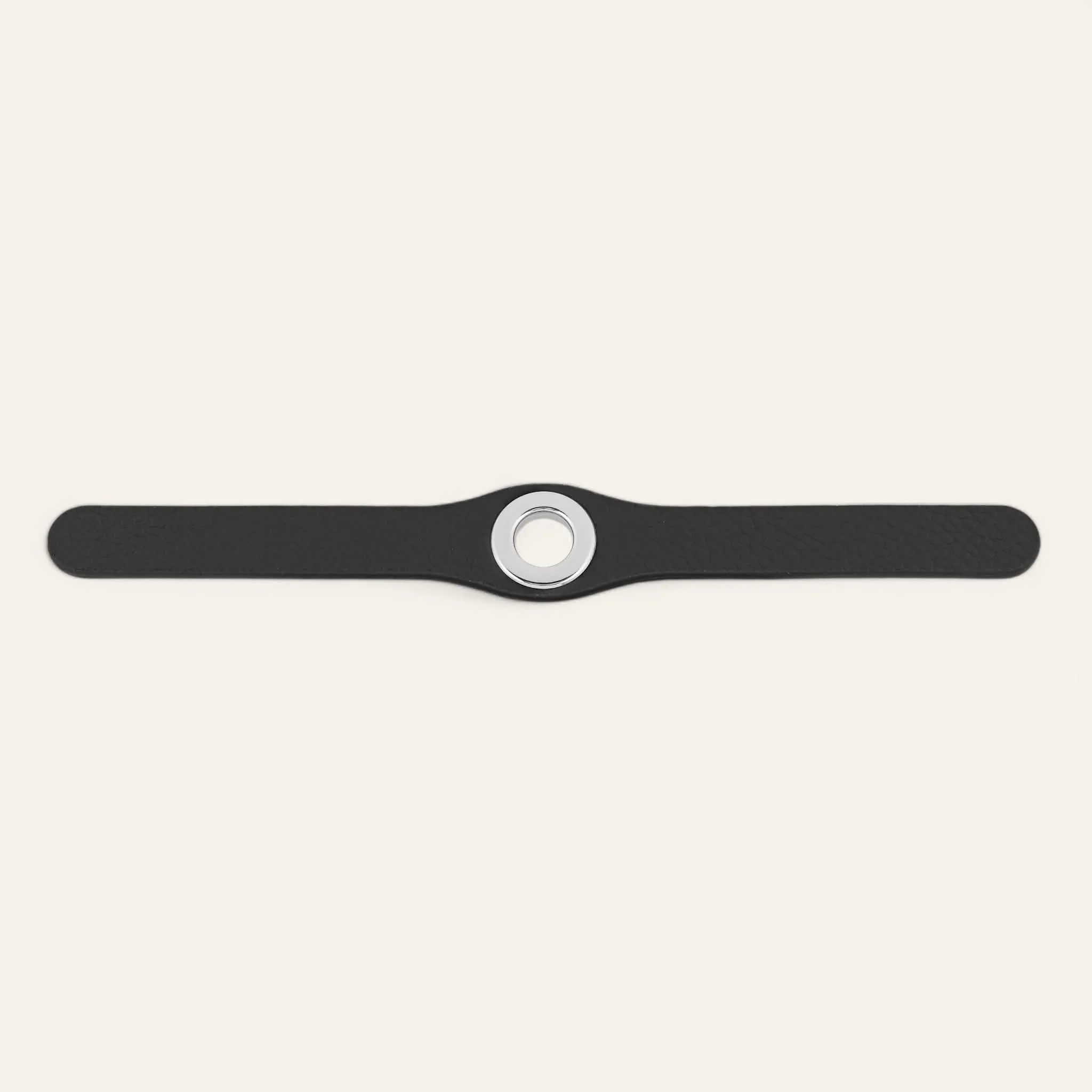 Deco Stud | Black with Silver hardware
