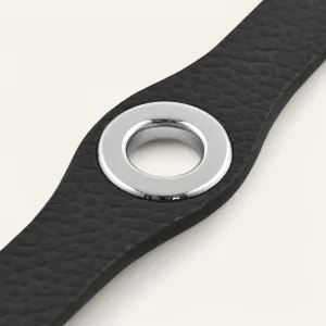 Deco Stud | Black with Silver hardware
