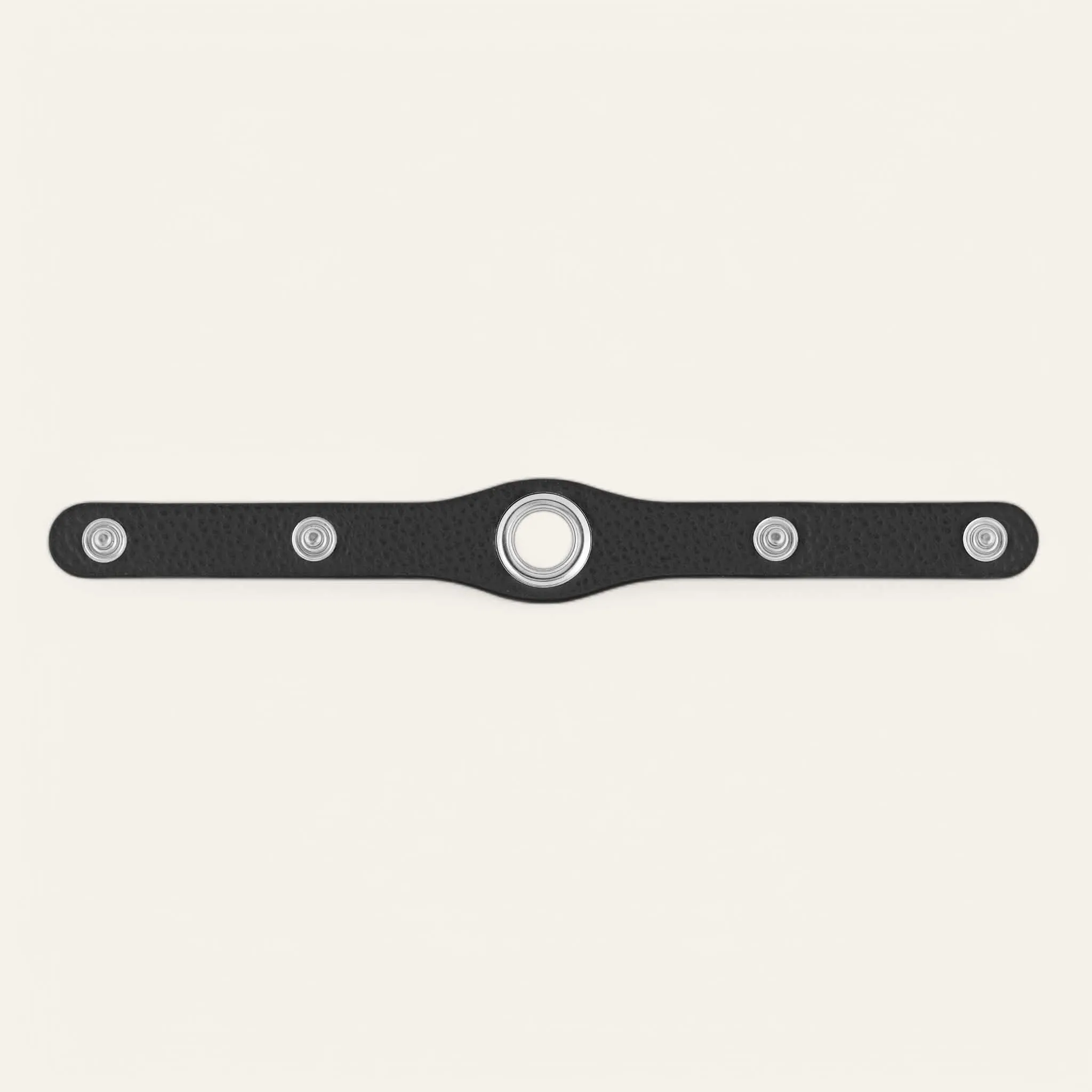 Deco Stud | Black with Silver hardware