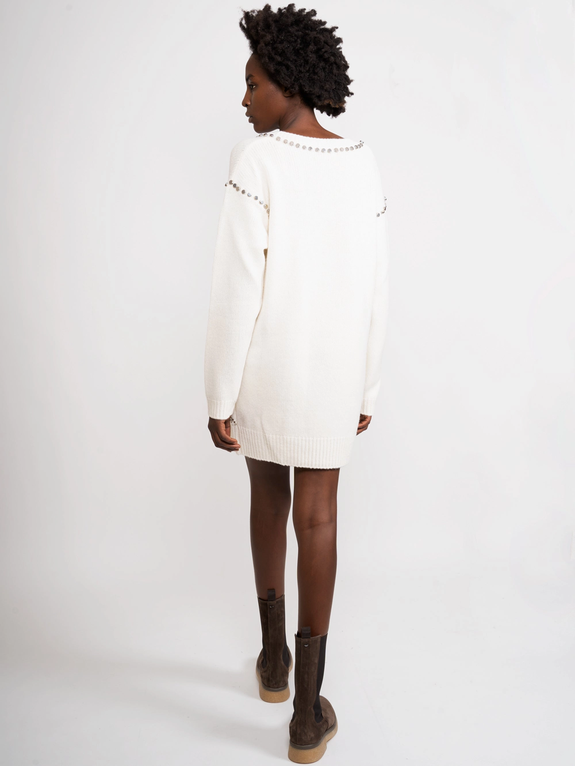 Dress with White Applications