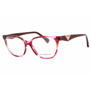 Emporio Armani Women's Eyeglasses - Striped Pink Plastic Rectangular | 0EA3172 5021