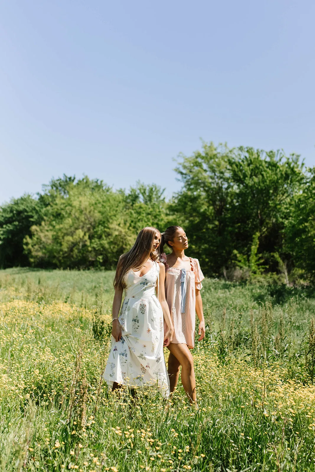Fawna Floral Midi Dress in Cream