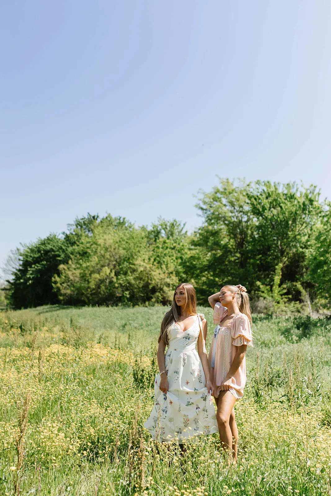 Fawna Floral Midi Dress in Cream