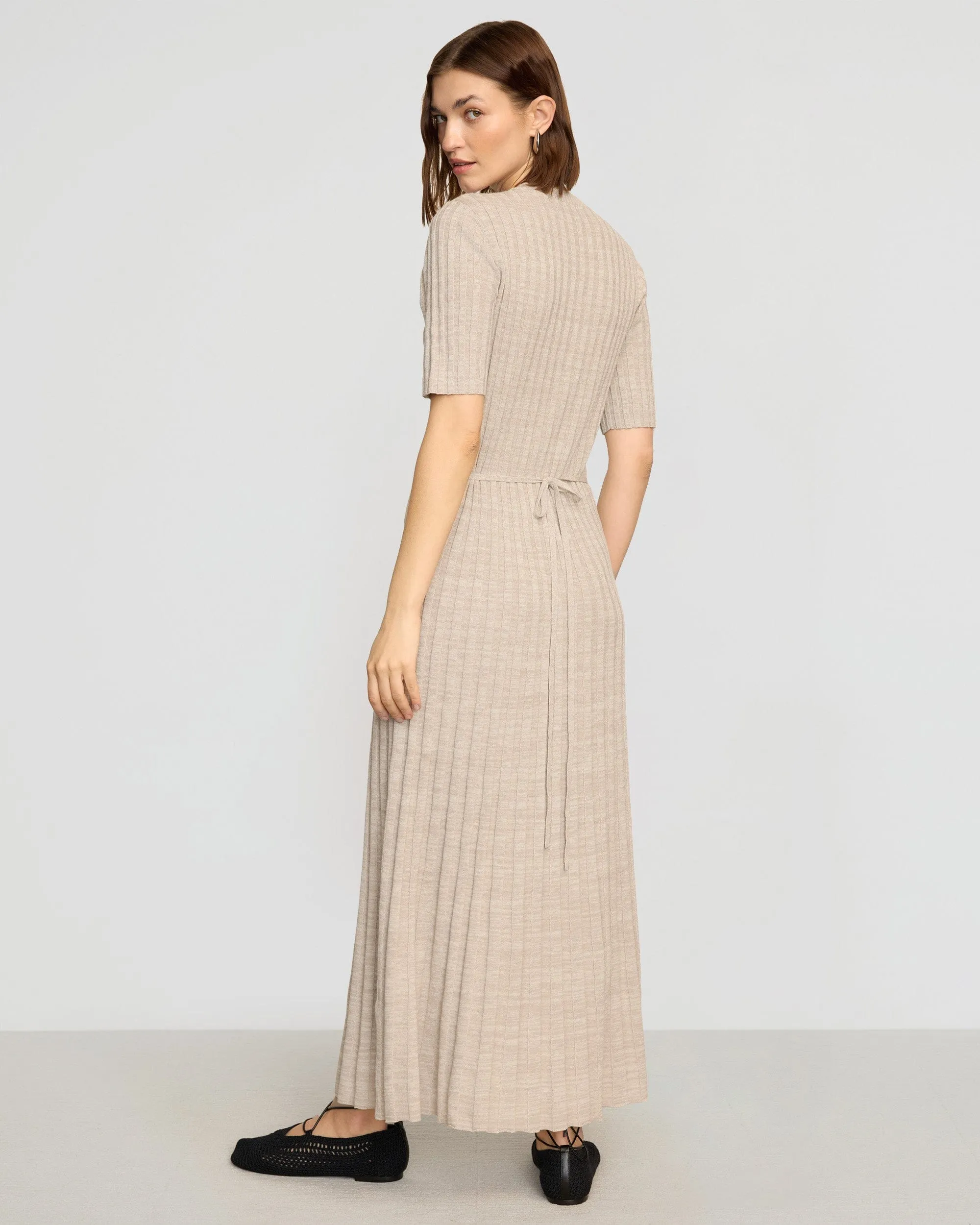 Fena Wide-Ribbed Sweater Dress