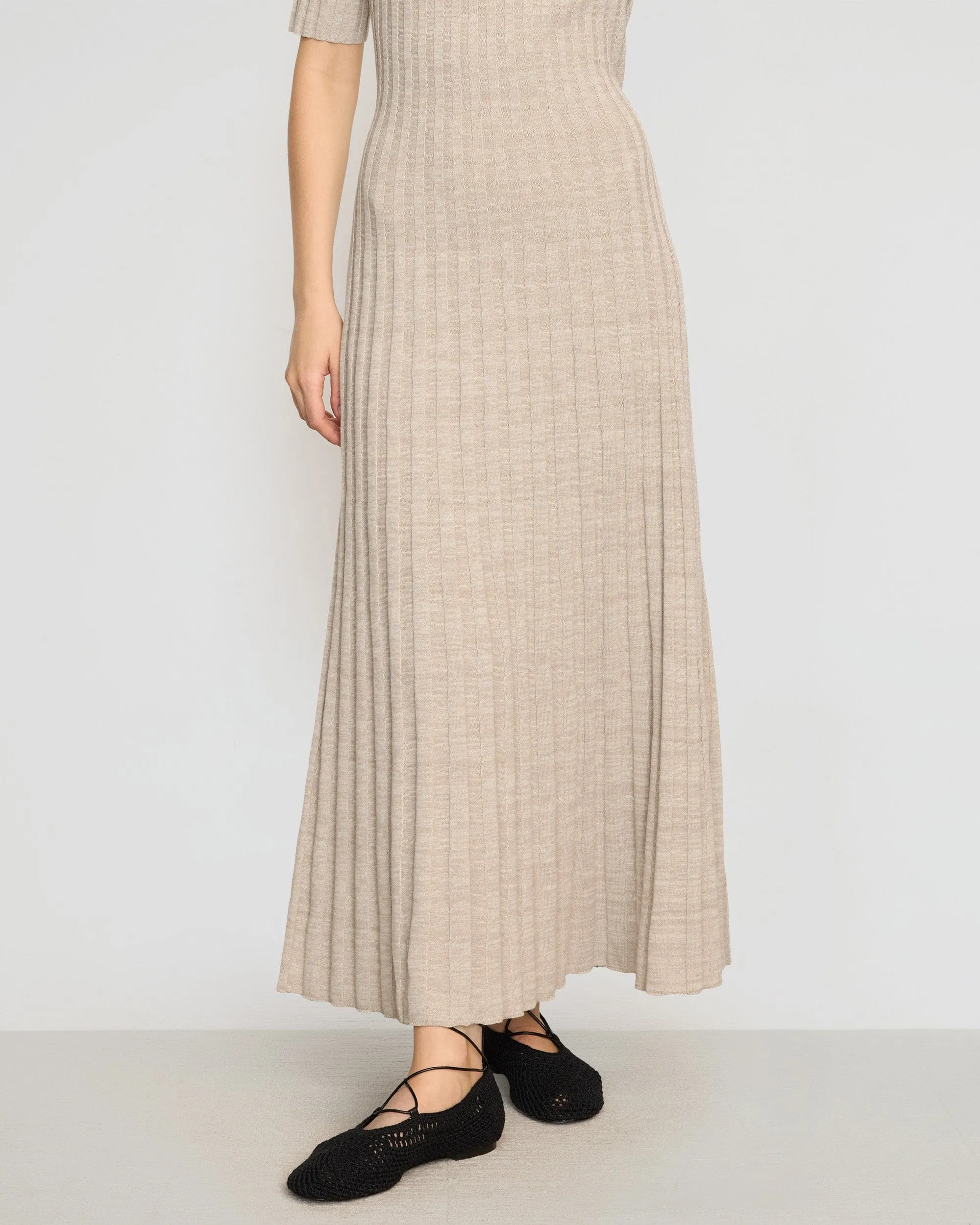 Fena Wide-Ribbed Sweater Dress