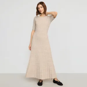 Fena Wide-Ribbed Sweater Dress