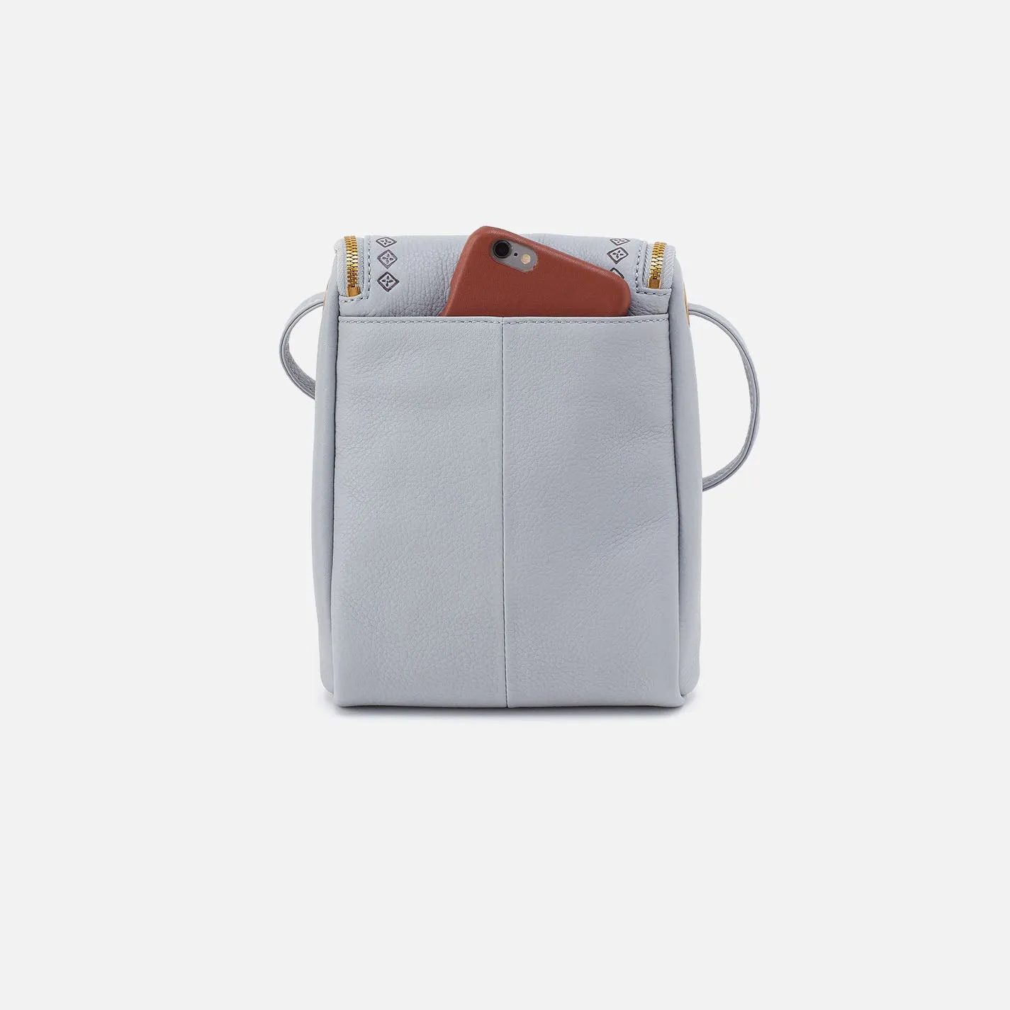 Fern Crossbody In Pebbled Leather - Blue Pearl