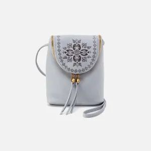 Fern Crossbody In Pebbled Leather - Blue Pearl
