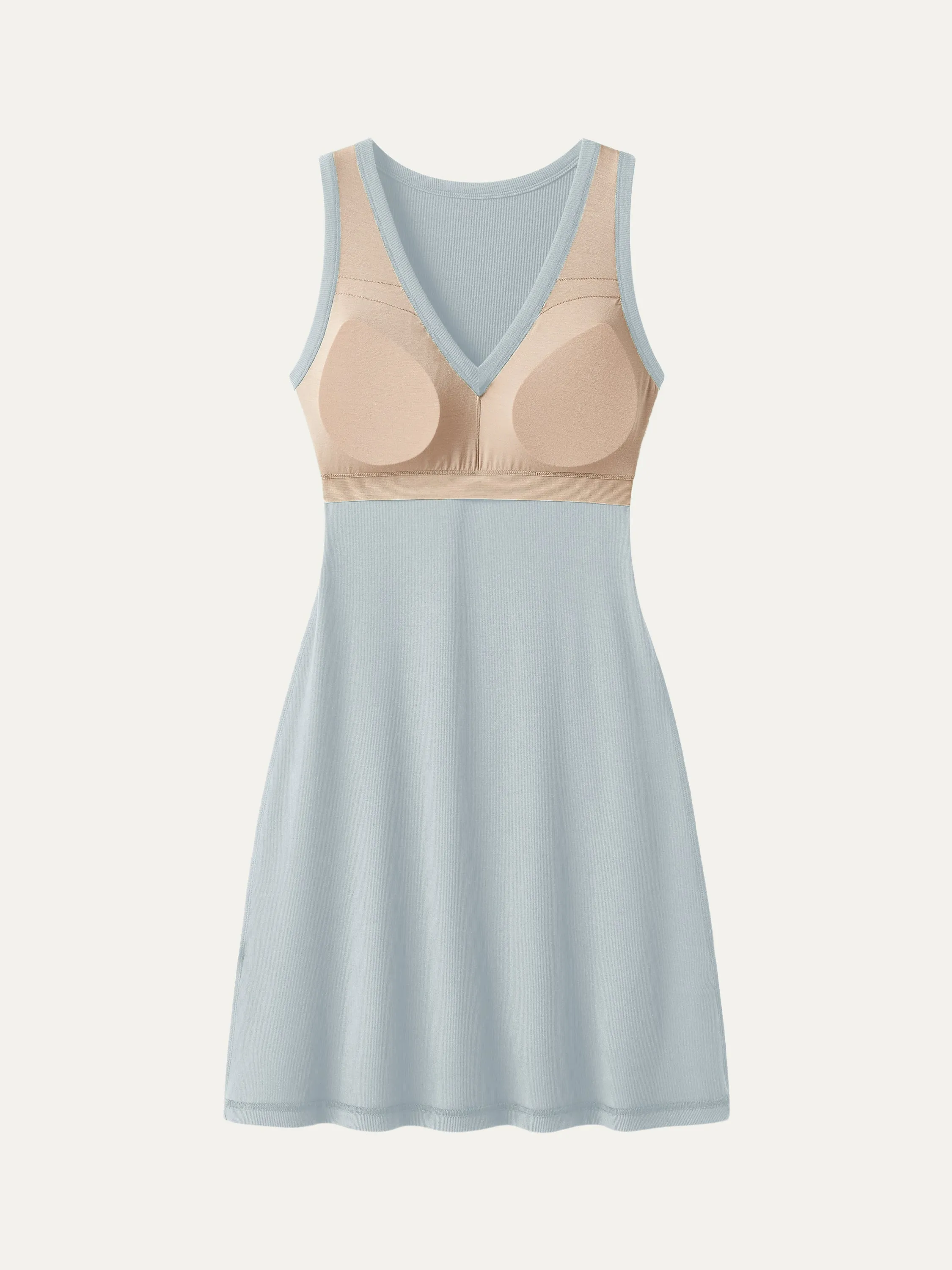 Flattering V-neck A-line New Airy Brami Tank Dress