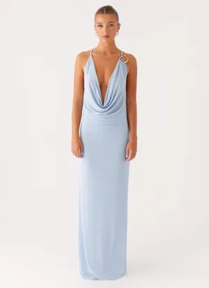 Game Player Maxi Dress - Blue