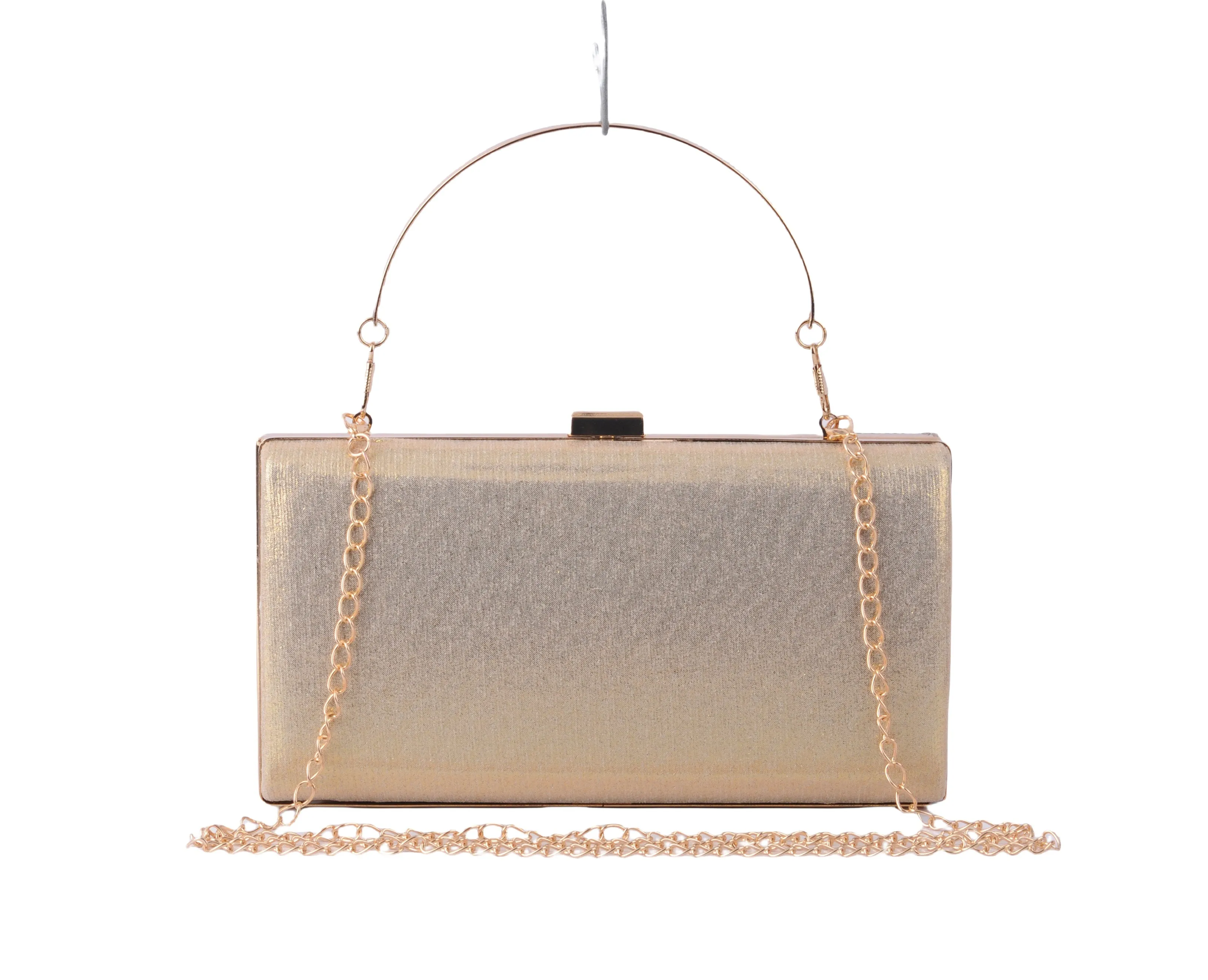 Gold Rhinestone Clutch with Spiral Pattern