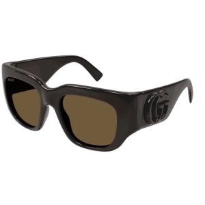 Gucci Women's Sunglasses - Shiny Brown Injected Plastic Square Frame | GG1545S 002