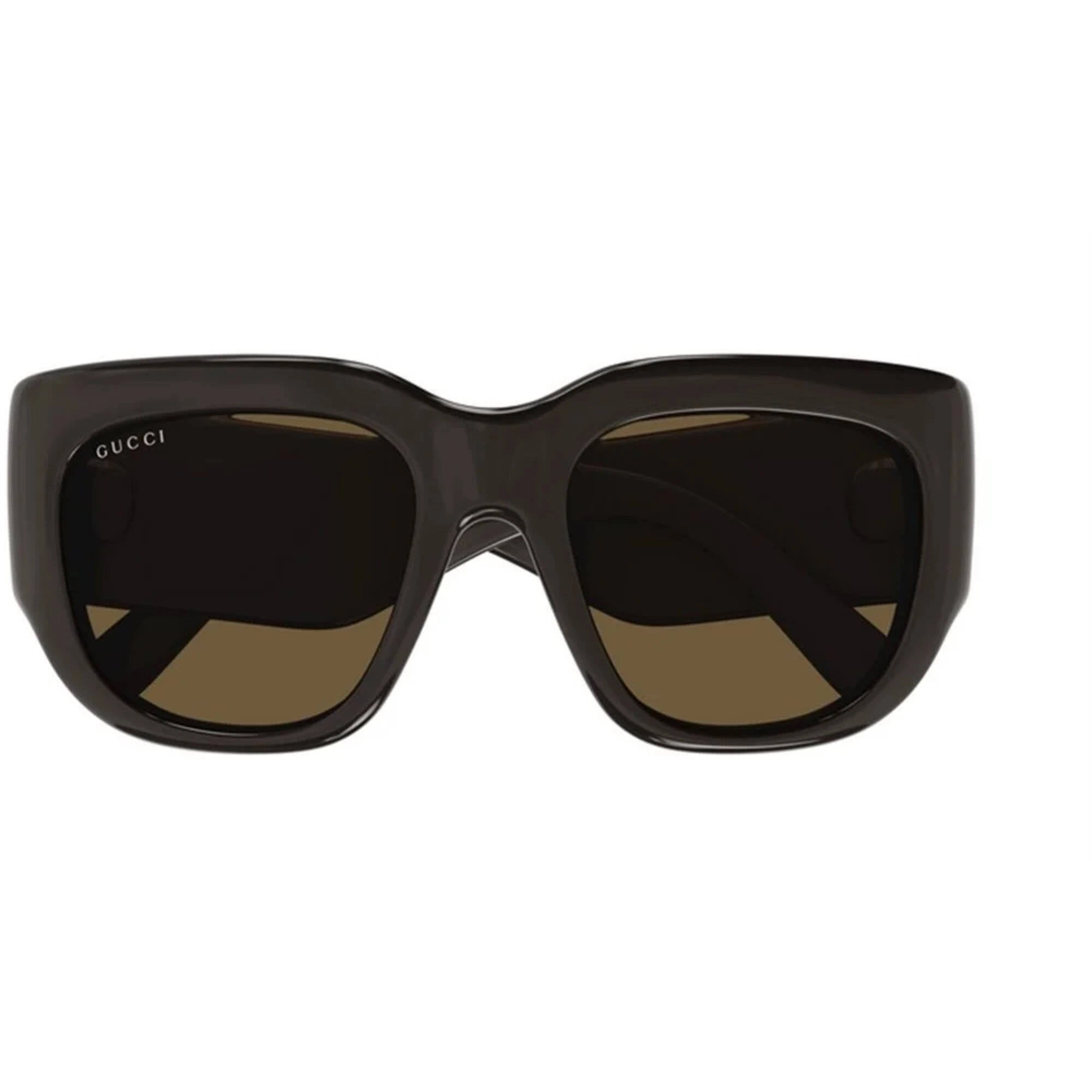 Gucci Women's Sunglasses - Shiny Brown Injected Plastic Square Frame | GG1545S 002